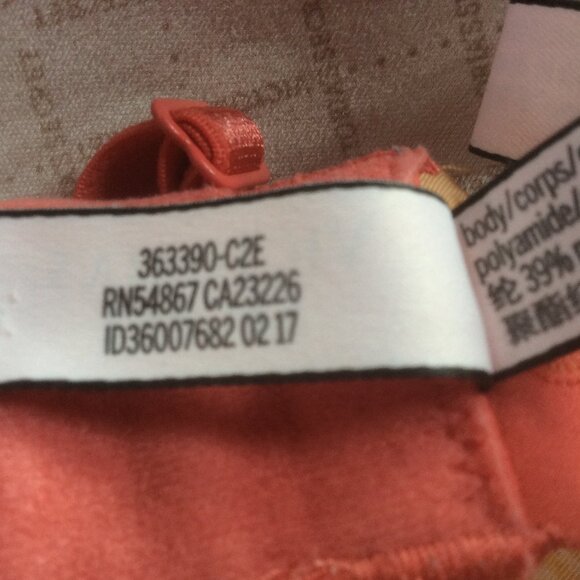 Victoria's Secret No-Wire Multi-way Color Block Orange/White Padded Bra Size 36D - Picture 5 of 8